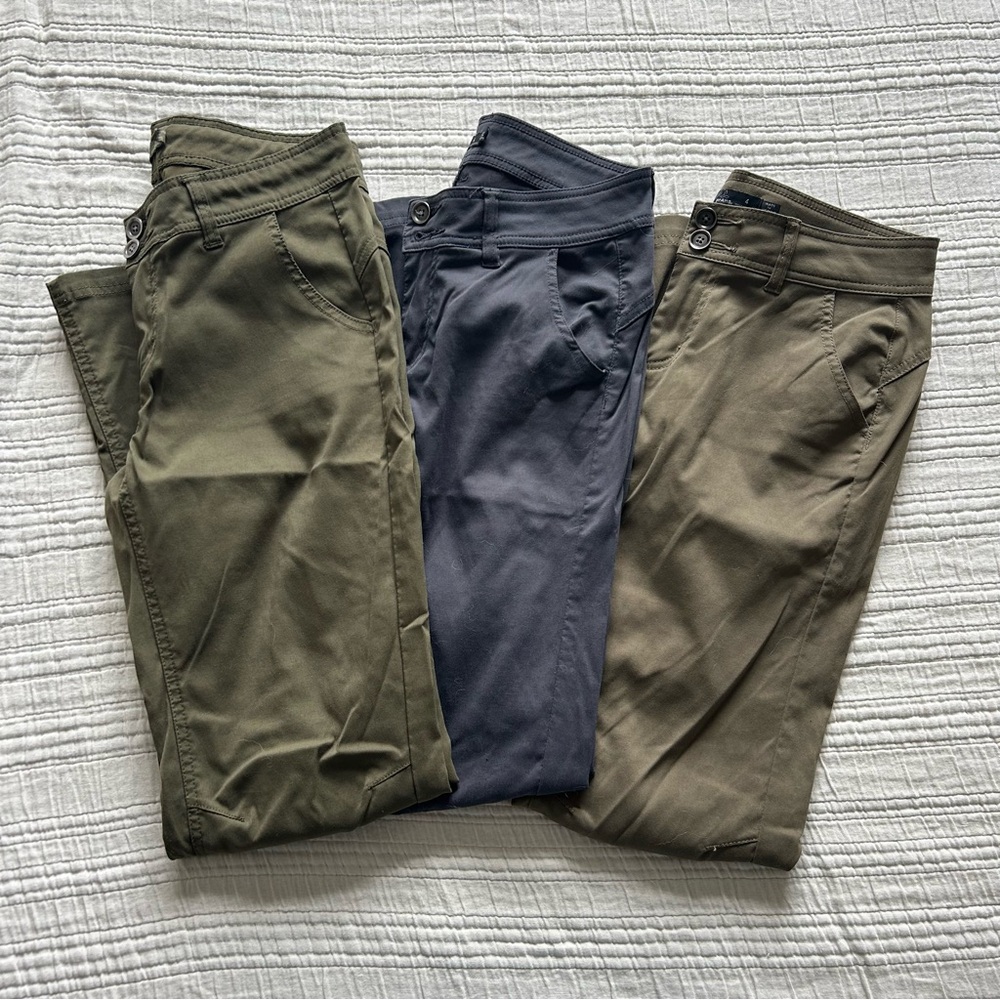 Prana Women’s Halle Pants Lot Charcoal/Green Size 4